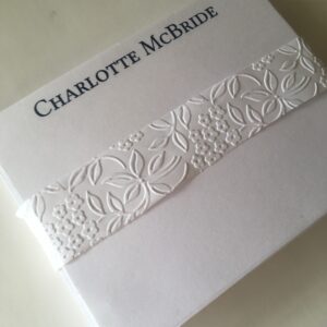 French Countryside Bleu Personalized Double-Sided Flat Card + Envelope Set