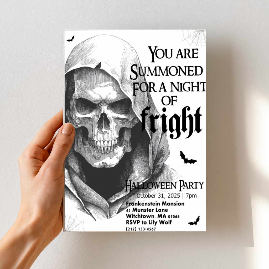 Fright Halloween Party Invitation | Personalized Printable
